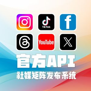 官方API社媒矩阵发布系统