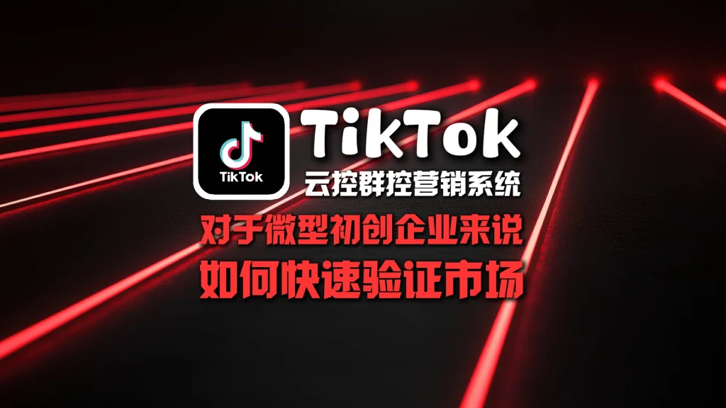 TikTok云控群控营销系统