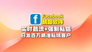 Facebook精聊软件：实时截流+强制私信，日发百万精准私域客户