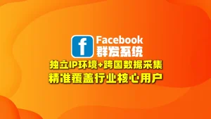 Facebook群发系统：独立IP环境+跨国数据采集，精准覆盖行业核心用户