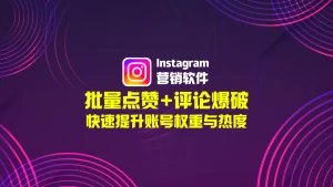 Instagram营销软件：批量点赞+评论爆破，快速提升账号权重与热度