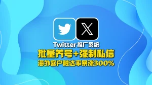 Twitter群发系统：批量养号+强制私信，海外客户触达率暴涨300%！