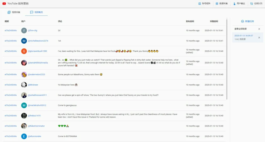 youtube视频截留用户
