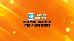 Telegram营销系统：智能养号+自动私信，打造持续获客闭环