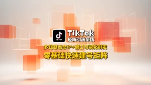 TikTok矩阵引流系统：多线路动态IP+窗口可视化群发，零基础快速建号矩阵