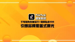TikTok群发系统：千号矩阵批量运行+强制私信卡片，引爆品牌覆盖式曝光
