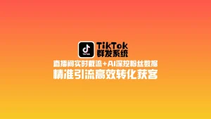 TikTok群发系统：直播间实时截流+AI深挖粉丝数据，精准引流高效转化获客