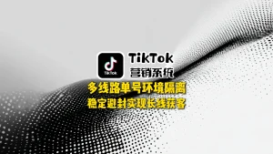 TikTok营销系统：多线路单号环境隔离，稳定避封实现长线获客