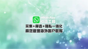 WhatsApp引流工具：采集+筛选+强私一体化，高效管理海外客户数据