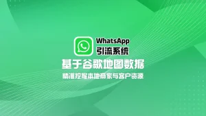WhatsApp引流系统：基于谷歌地图数据，精准挖掘本地商家与客户资源