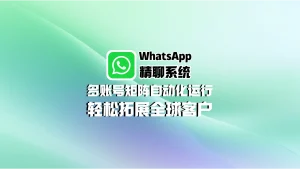 WhatsApp精聊系统：多账号矩阵自动化运行，轻松拓展全球客户