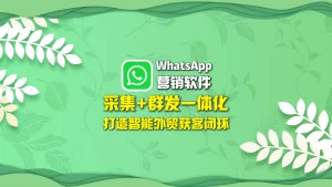 WhatsApp营销软件：采集+群发一体化，打造智能外贸获客闭环