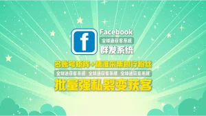 Facebook群发系统：多账号矩阵+精准采集同行粉丝，批量强私裂变获客