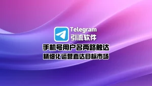 Telegram引流系统：手机号用户名两路触达，精细化运营直达目标市场