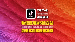 TikTok引流软件：直播截流，私信直连WS独立站，效果实测不缺精准客！