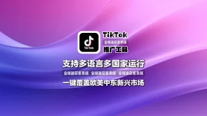 TikTok推广工具：支持多语言多国家运行，一键覆盖欧美中东新兴市场
