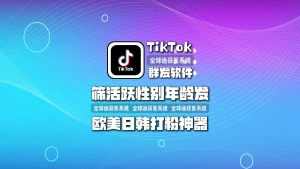 TikTok群发软件：筛活跃性别年龄发，欧美日韩打粉神器，日发10万+不进垃圾箱