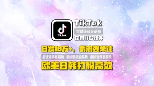 TikTok获客群发软件：日发10万+，截流强关注，欧美日韩打粉高效！