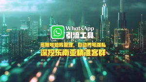 WhatsApp引流工具：多账号矩阵管理，自动养号强私，深挖东南亚精准客群