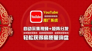youtube推广系统：自动采集视频+矩阵分发，轻松获得高质量询盘