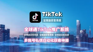 全球通TikTok推广系统多账号私信自动化获客神器