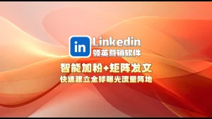 Linkedin领英营销软件：智能加粉+矩阵发文，快速建立全球曝光流量阵地