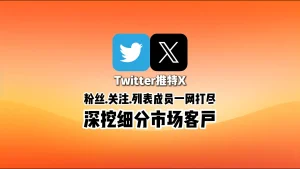 推特X群发软件：粉丝、关注、列表成员一网打尽，深挖细分市场客户