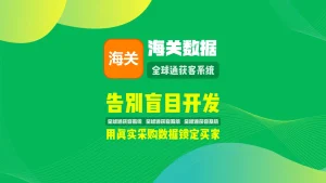 海关数据推广工具：告别盲目开发，用真实采购数据锁定买家
