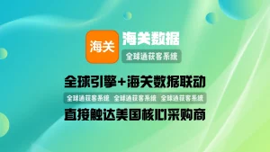 海关数据营销系统：全球引擎+海关数据联动，直接触达美国核心采购商