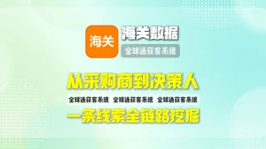 海关数据营销软件：从采购商到决策人，一条线索全链路挖掘