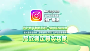 Instagram推广系统：同行账号粉丝抓取+强制私信跟进，高效锁定真实买家