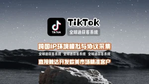 TikTok群发系统：跨国IP环境模拟与协议采集，直接触达开发欧美市场精准客户