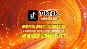 TikTok群发软件：多账号自动登录+可视化群发，稳定触达海外意向客户