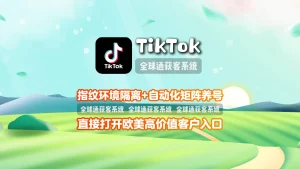 TikTok营销系统：指纹环境隔离+自动化矩阵养号，直接打开欧美高价值客户入口