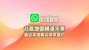 WhatsApp引流软件：谷歌地图精准采集，直达本地真实商家客户