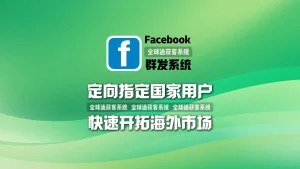外贸掘金利器！Facebook群发系统：定向指定国家用户，强制关注与私信，快速开拓海外市场
