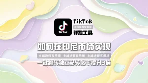 揭秘：TikTok群发工具如何在印尼市场实现“一键跳转”独立站，转化率提升3倍？