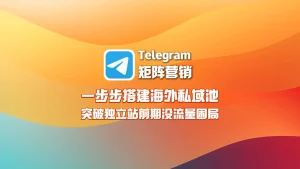 独立站前期没流量，用Telegram矩阵营销如何一步步搭建自己的海外私域池