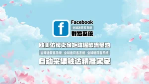 facebook群发系统：欧美仿牌卖家矩阵爆破流量池，自动采集触达精准买家