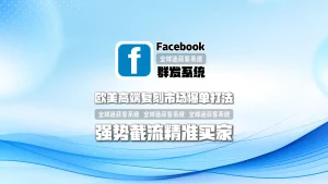 欧美高端复刻市场爆单打法：facebook群发系统强势截流精准买家