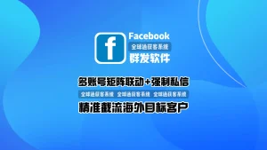 Facebook群发软件：多账号矩阵联动+强制私信，精准截流海外目标客户