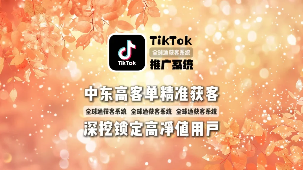 中东高客单如何精准获客？TikTok推广系统锁定高净值用户