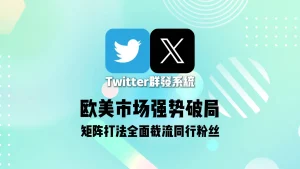 欧美市场强势破局：Twitter群发系统矩阵打法全面截流同行粉丝