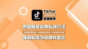 泰国服装品牌私域打法：TikTok引流软件强制私信外链跳转直达