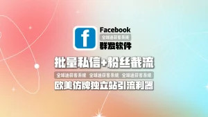 欧美仿牌独立站引流利器：facebook群发软件实现批量私信+粉丝截流
