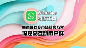 墨西哥社交市场获客方案：WhatsApp引流工具深挖高互动用户群