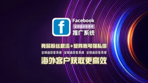 Facebook推广系统：竞品粉丝截流+矩阵账号强私信，海外客户获取更高效