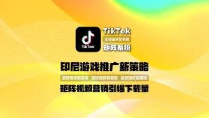 TikTok矩阵系统：印尼游戏推广新策略，矩阵视频营销引爆下载量