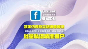 欧美仿牌独立站爆单秘诀：facebook群发工具批量私信精准客户