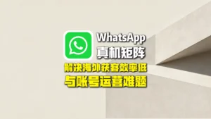 WhatsApp真机矩阵群发：解决海外获客效率低与账号运营难题